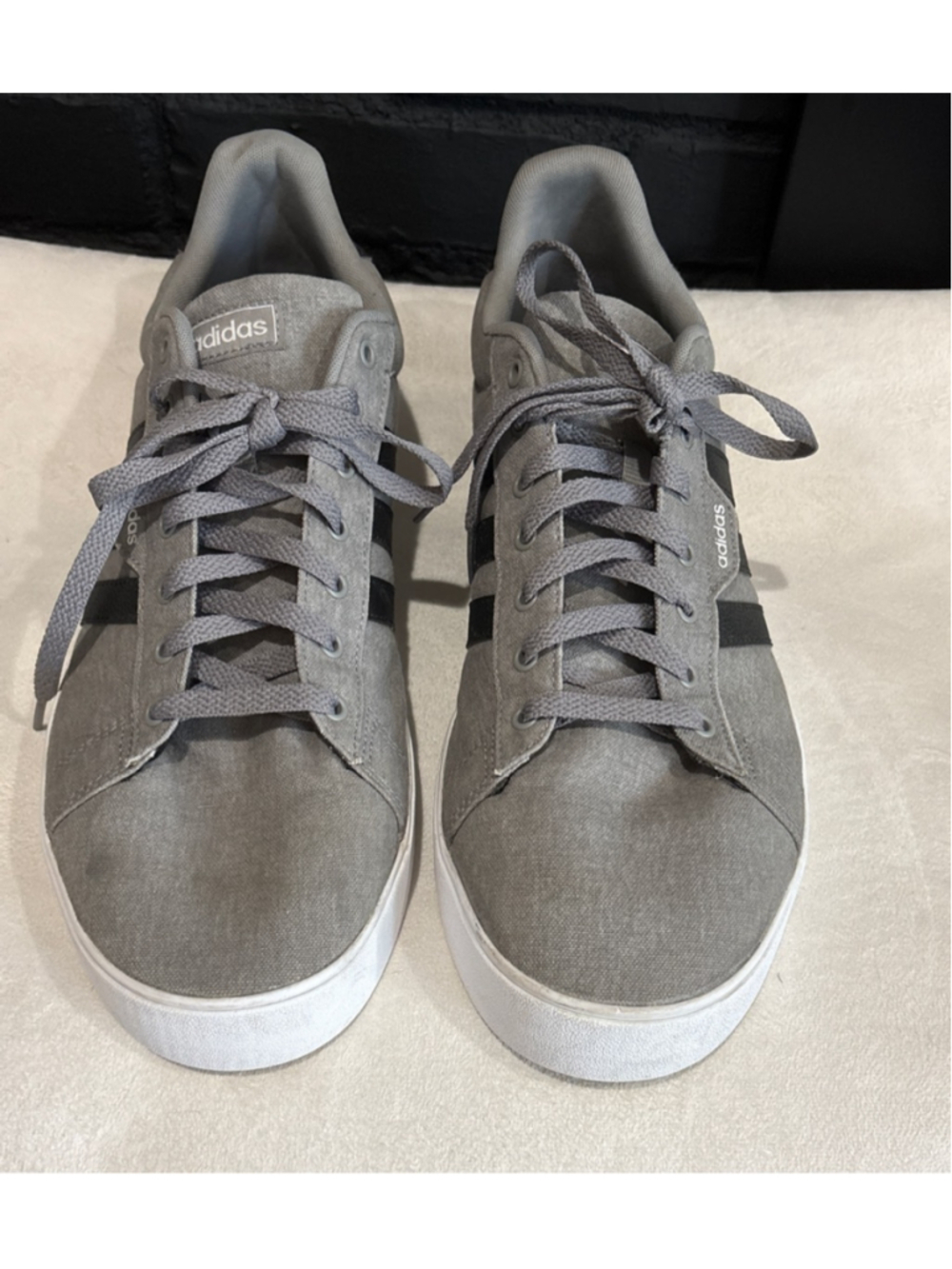 Men's Adidas Gray Black Sneakers Size 14